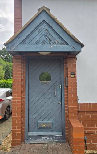 Front door & porch — restored — before