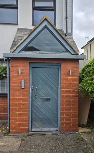 Front entrance — repaint — before